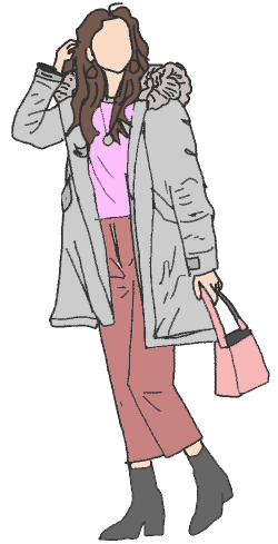 エレガンスな冬の服装コーデ