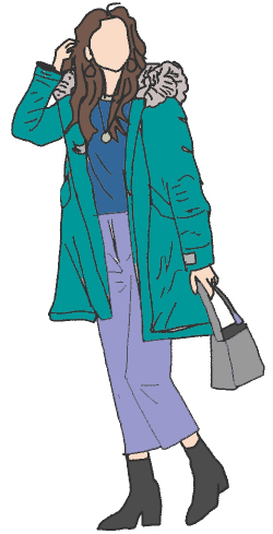 モダンな冬の服装コーデ